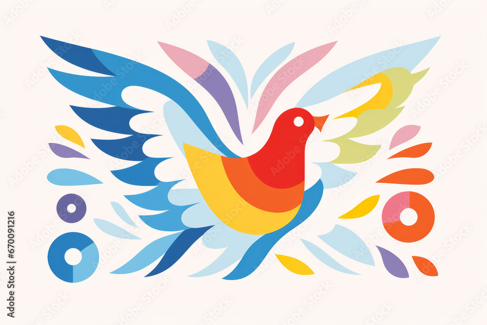 peace dove abstract colourful illustration. Symbol of peace and hope peace dove abstract colourful illustration. Symbol of peace and hope