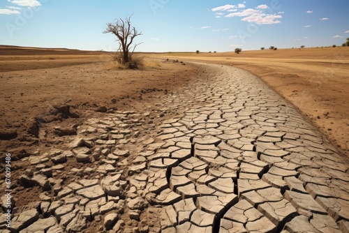 Drought-Stricken Farmlands,and cracked farmlands resulting from El Niño-induced drought