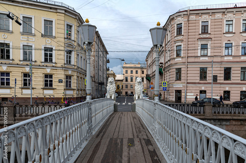 Lions bridge in St. Petersburg