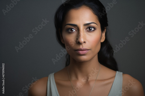 Portrait of beautiful young woman in eyeglasses on black background.