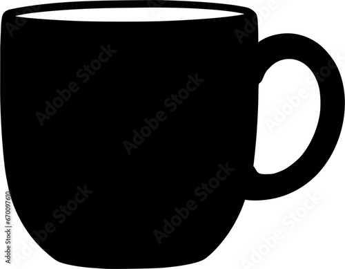 Mug icon. Coffee cup on white background