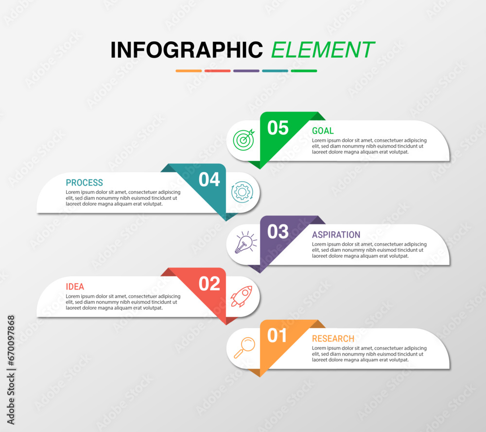 Creative business infographic template with 5 options, Infographics Template. Creative business infographic template with 5 options, Infographics Template.