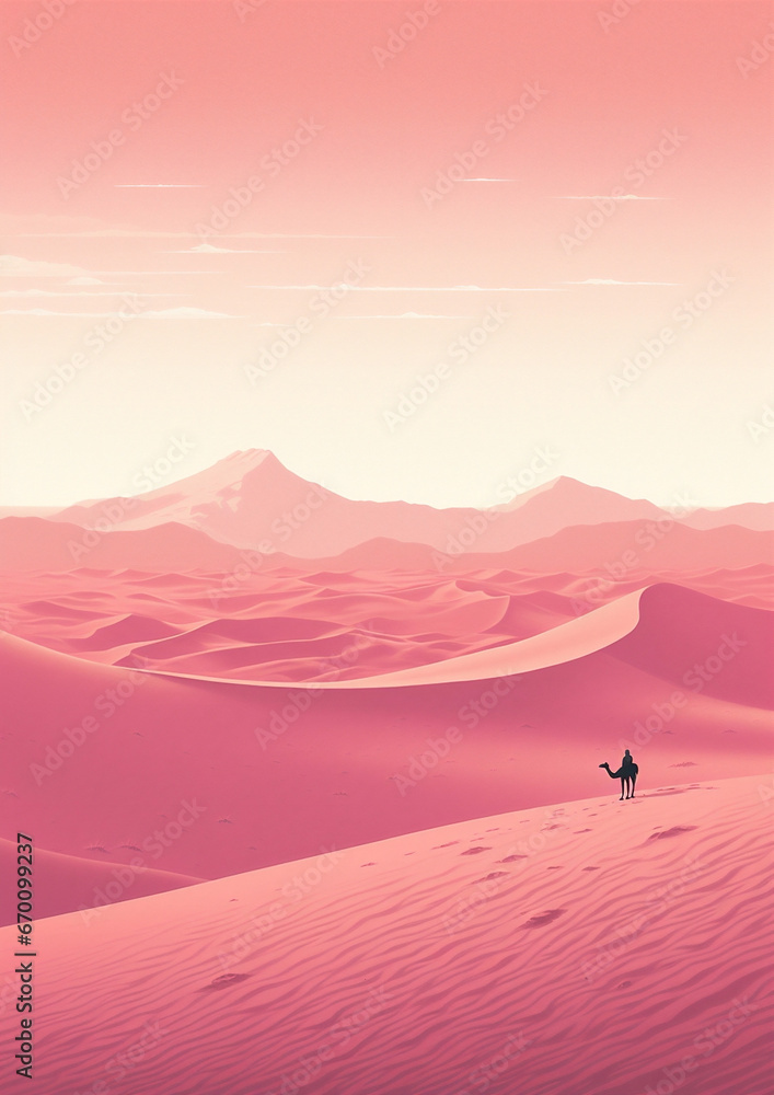 Desert sky adventure dune dry hill landscape traveler scenic sand nature