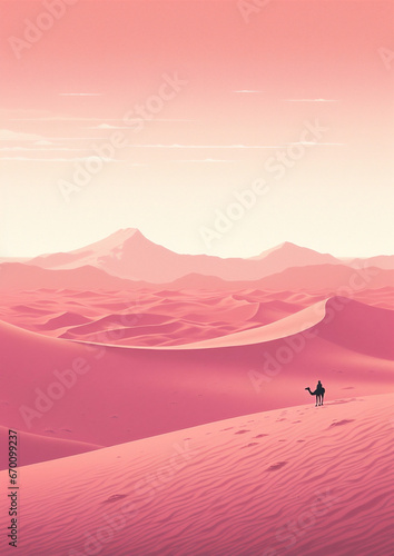 Desert sky adventure dune dry hill landscape traveler scenic sand nature