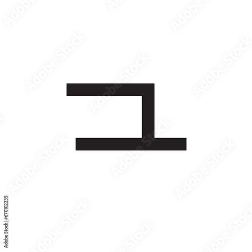 Japanese alphabet katakana icon flat style