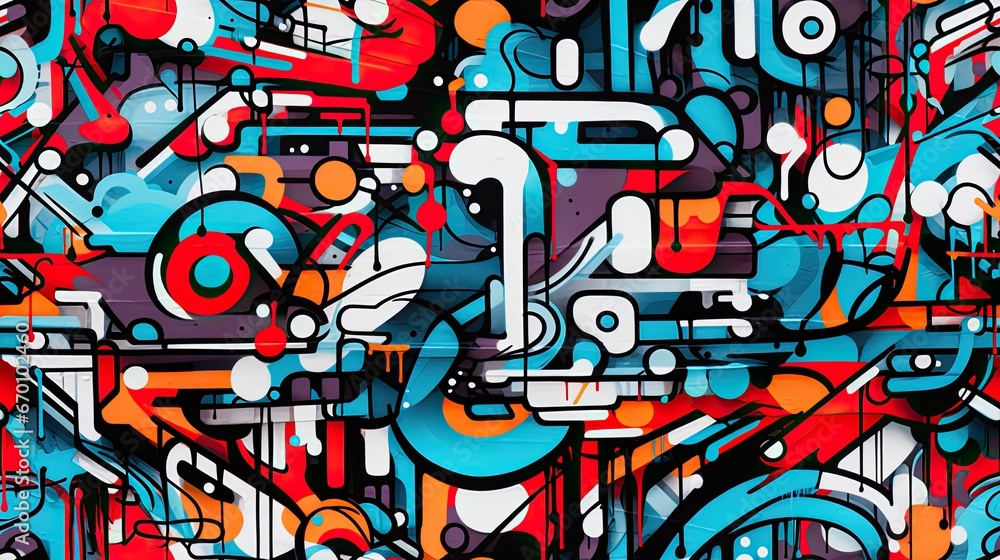 Seamless pattern with Colorful Metropolitan street Graffiti. Seamless pattern with Colorful Metropolitan street Graffiti.