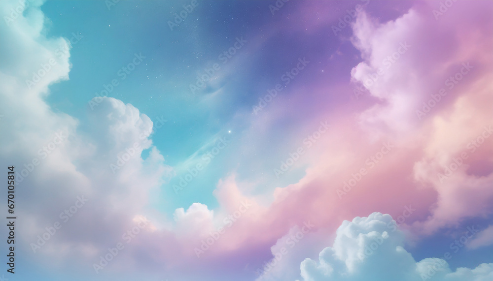 pastel gradient mystical galaxy cloudscape hd phone wallpaper ai generated