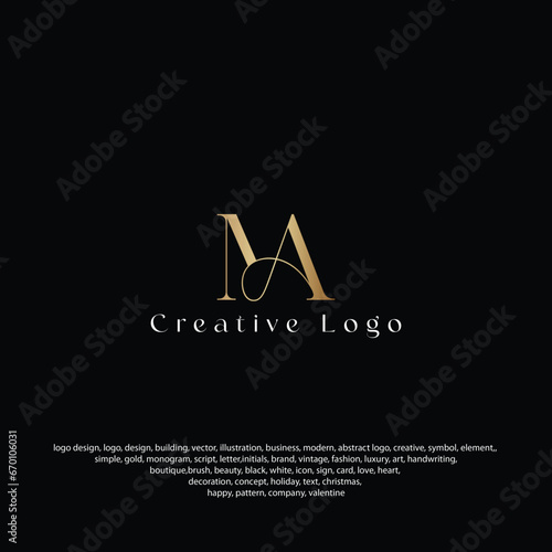 AM luxury logo or MA logo, AM icon, MA logo, modern logo, golden, creative, minimal, icon, 
letter, initials, and monogram logo design, abstract, free vector files