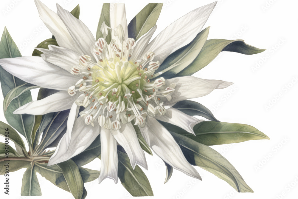 White flower - Generative AI White flower - Generative AI