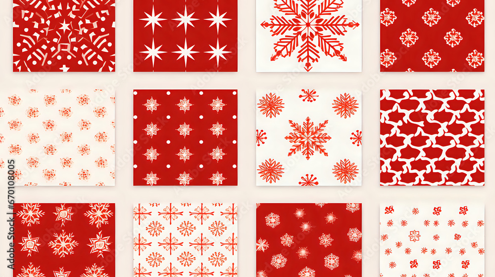 red christmas pattern background. Generative AI red christmas pattern background. Generative AI
