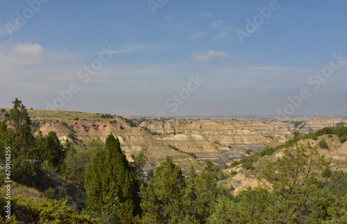 Geological Layers in the Mounds in a Canyon