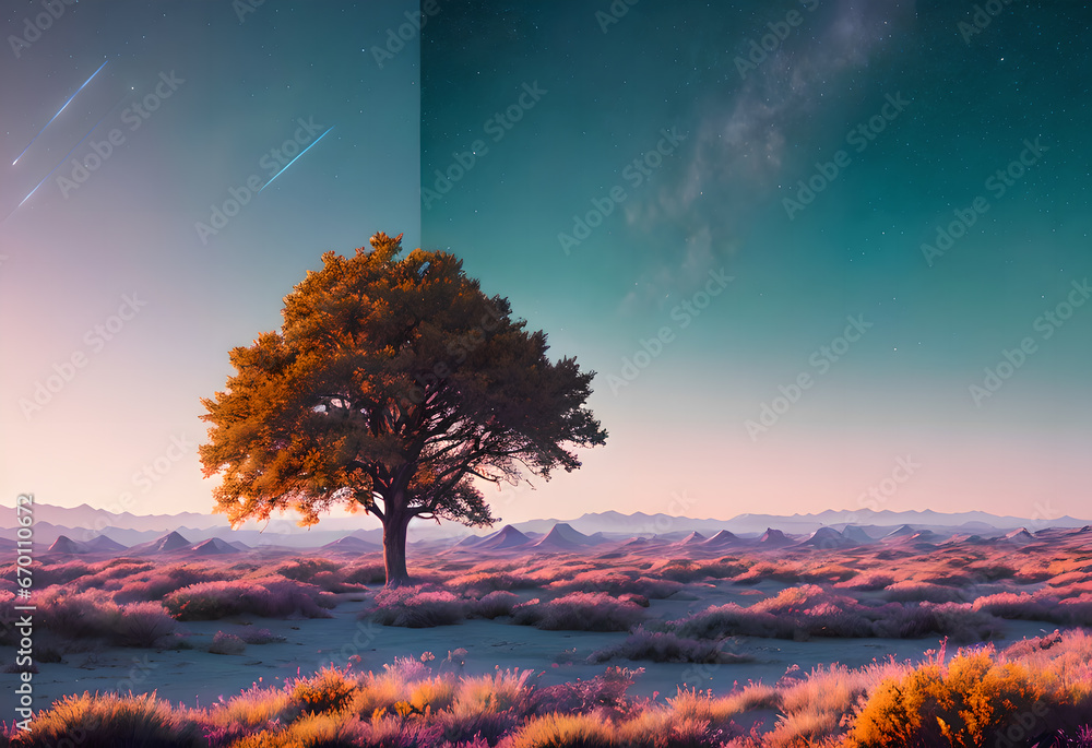 Fairytale magical natural landscape scenery,Generative AI Fairytale magical natural landscape scenery,Generative AI