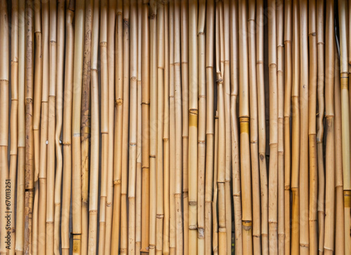 Wooden and bamboo fence background  wooden background