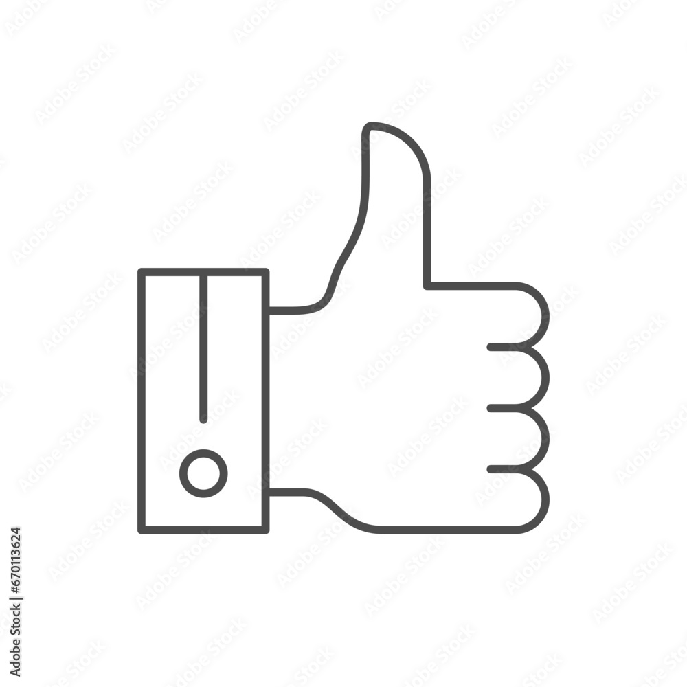 Thumb up line outline icon Thumb up line outline icon