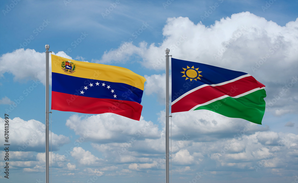 Namibia and Venezuela, country relationship concept Namibia and Venezuela, country relationship concept