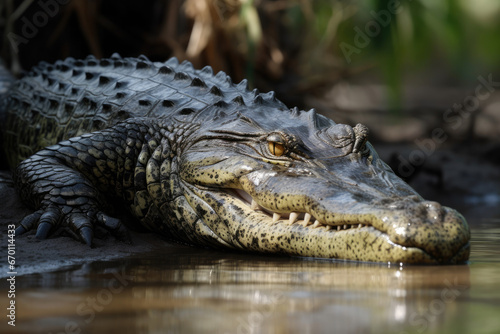 Alligator in the everglades - Generative AI © MadalinaIonela