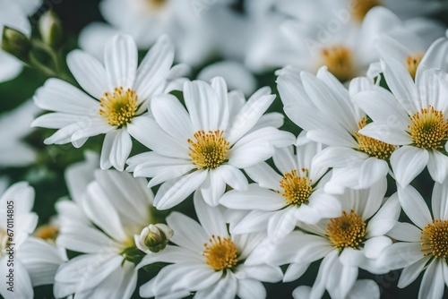 White flowers in close-up