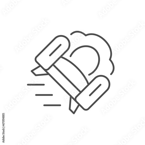 Furniture moving line outline icon