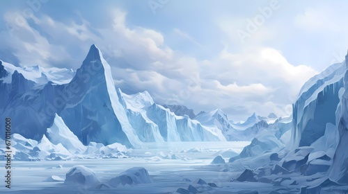 Frozen Serenity: Pristine Iceberg and Arctic Landscape © betterpick|Art