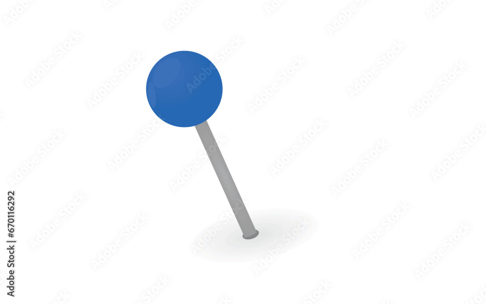 Blue push pin. vector illustration Blue push pin. vector illustration