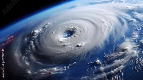 Aerial View of a Hurricane from Space