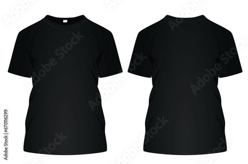 Black t shirt. vector illustration