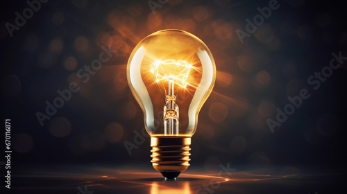 Glowing Lightbulb: A Symbol of Ideas and Innovation