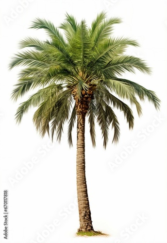 palm tree against a clean white background
