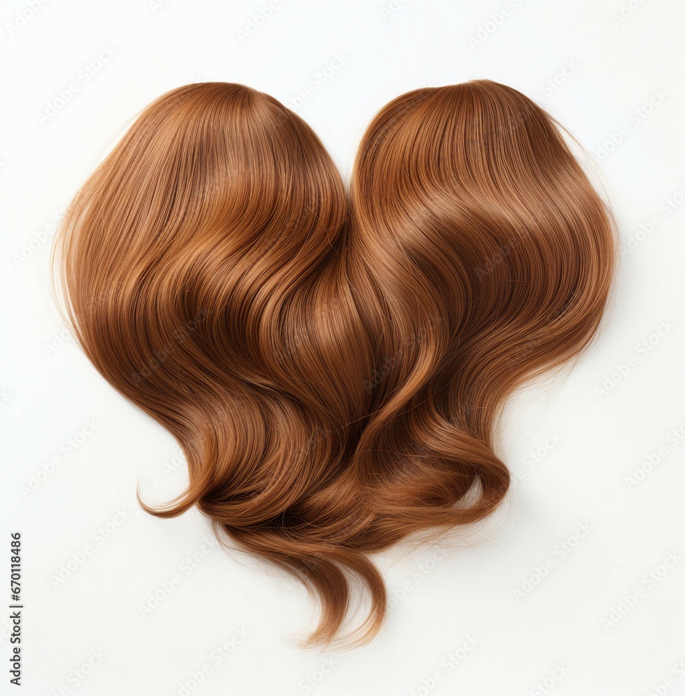 single red hair strand on a plain white background single red hair strand on a plain white background