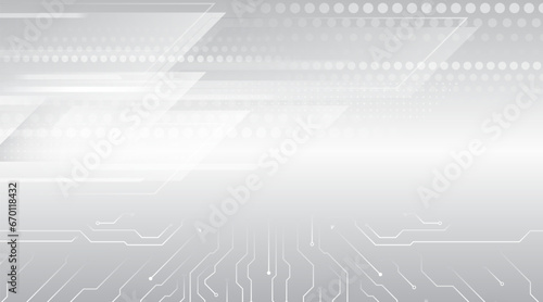 Hi-tech vector illustration with various technology elements. Abstract global sci fi concept. Digital internet communication on a grey background. Wide Cyber security internet and networking concept.