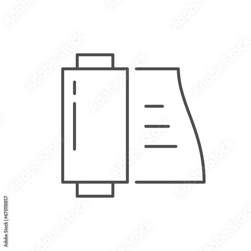 Stretch film line outline icon