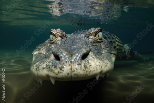 Crocodile in the water - Generative AI