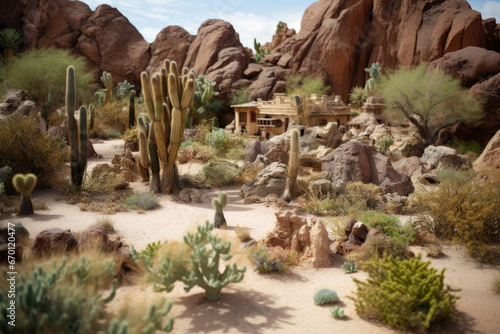 Plants in the desert - Generative AI