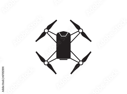 Drone icon vector isolated on white