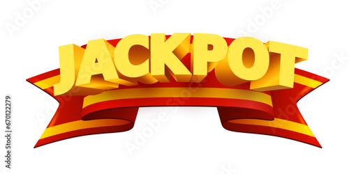 Jackpot on white background.