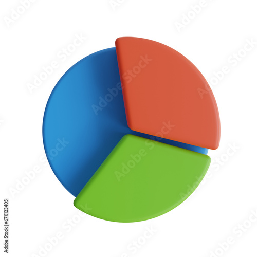 3D Colored Abstract Pie Chart Model with Three Parts. Lavender-themed 3D Colored Abstract Pie Chart.
3d illustration, 3d element, 3d rendering. 3d visualization isolated on a transparent background