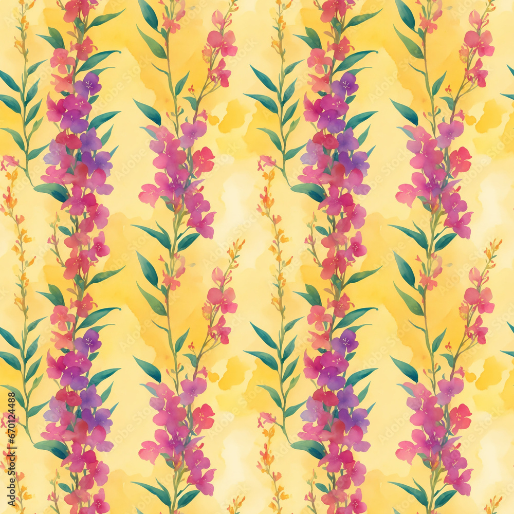 Fototapeta premium seamless watercolor floral abstract colorful wallpaper
