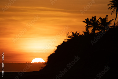 Sunrise on the beach in Arecibo  Puerto Rico