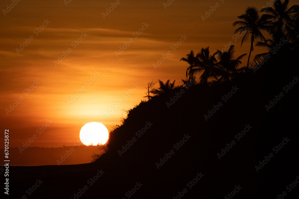 Sunrise on the beach in Arecibo, Puerto Rico