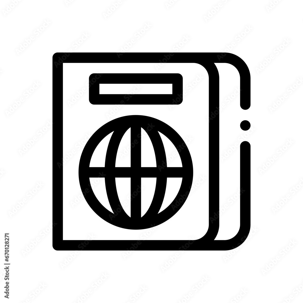 passport line icon passport line icon