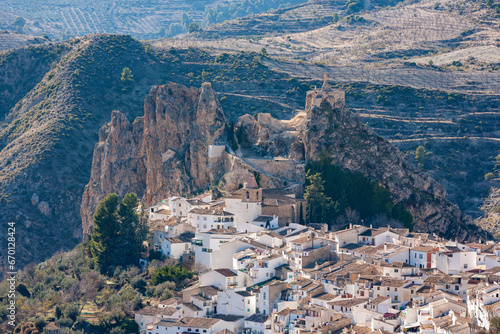 Blick auf Castril, einer andalusischen Kleinstadt in der Region Granada