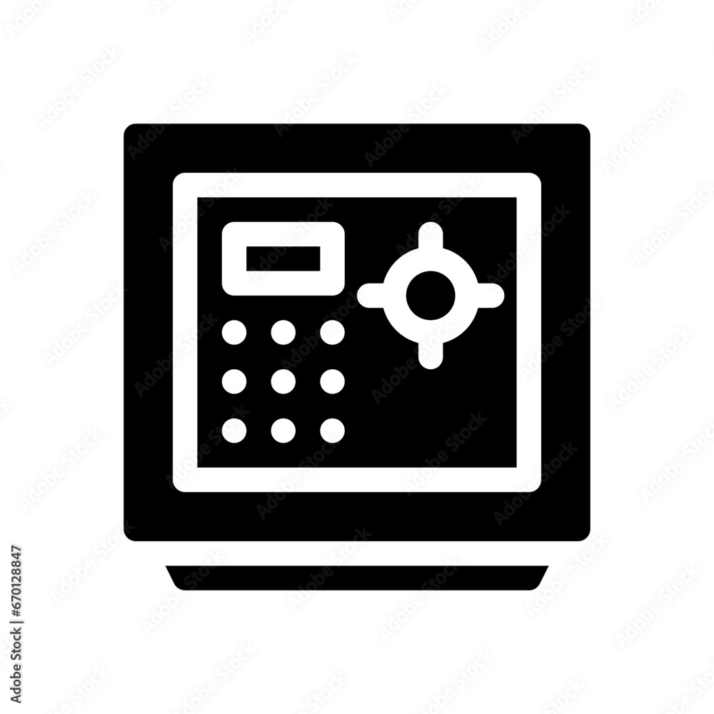 safety box glyph icon safety box glyph icon
