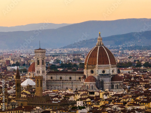 Sunset in Florence Italy from Piazzale Michelangelo