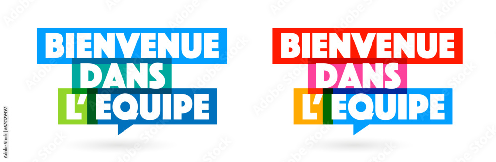 Bienvenue dans l'équipe