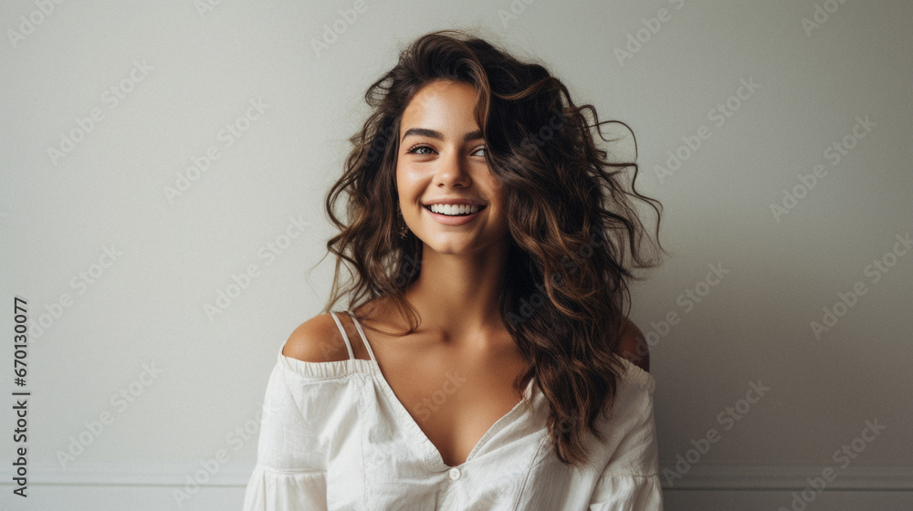 Portrait of beautiful mature woman smiling at camera over white background. Portrait of beautiful mature woman smiling at camera over white background.