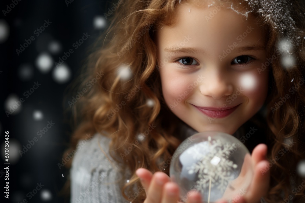 A Red-haired Child Delighted by Snowflake Props in a Silver-themed Christmas Studio Setup, Capturing the Magic of the Season A Red-haired Child Delighted by Snowflake Props in a Silver-themed Christmas Studio Setup, Capturing the Magic of the Season