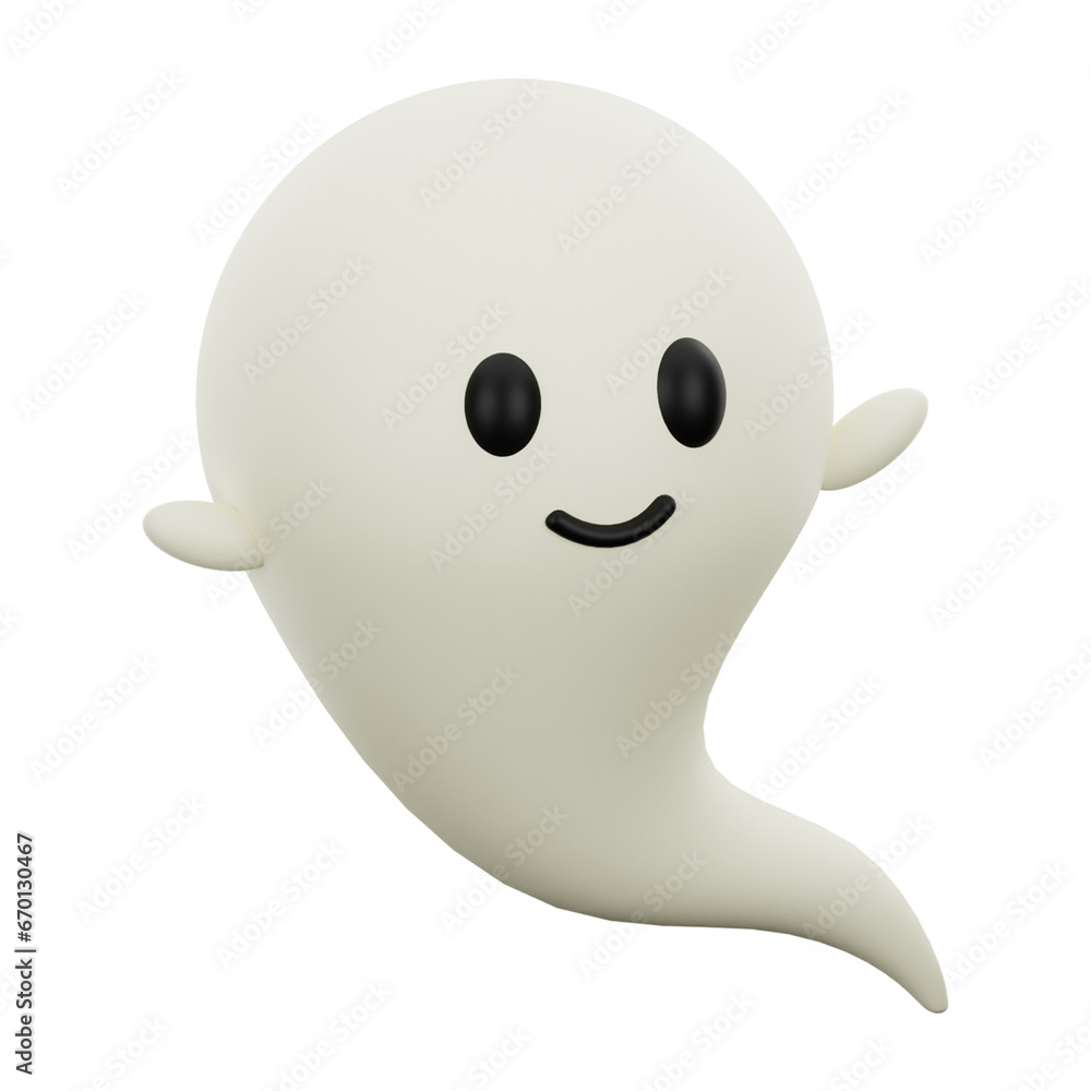 Halloween ghost Icon Set 3D Rendering on isolated background transparent PNG Halloween ghost Icon Set 3D Rendering on isolated background transparent PNG