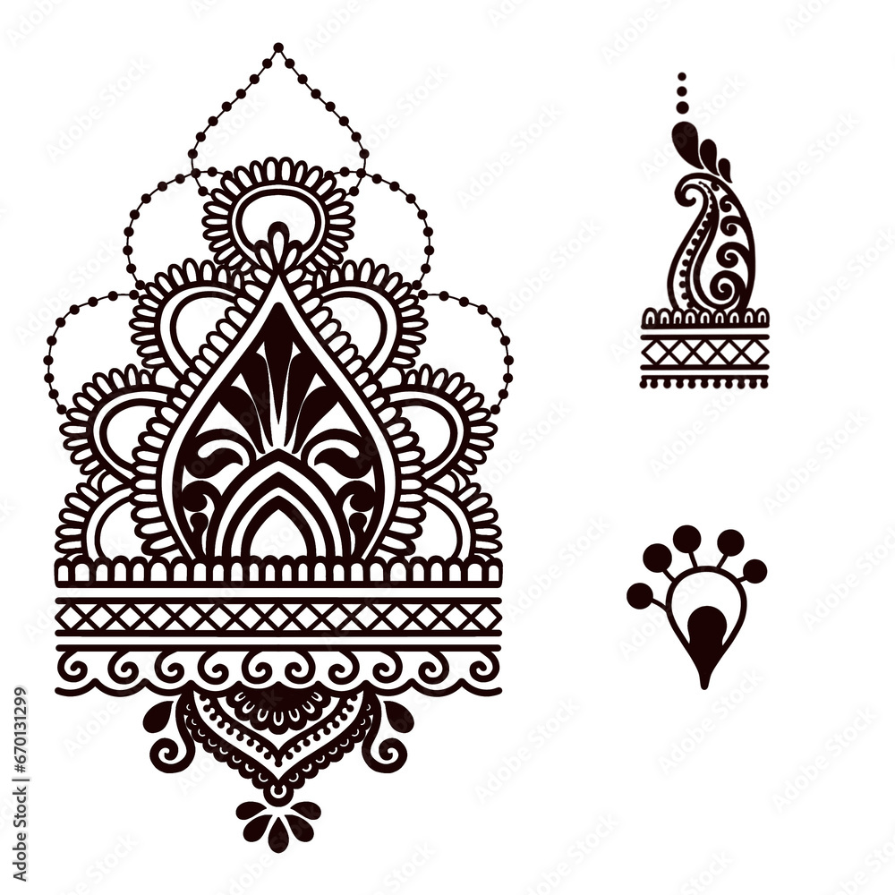 Mandala pattern back and White Mandala pattern back and White