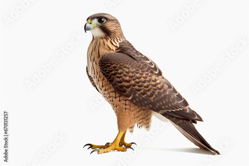 Wallpaper Mural Majestic Stance: A Peregrine Falcon's Portrait,eagle isolated on white Torontodigital.ca
