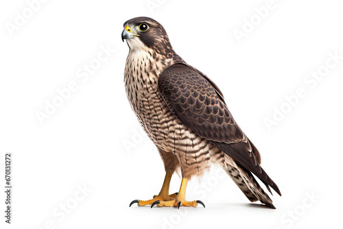 Majestic Stance: A Peregrine Falcon's Portrait,eagle isolated on white